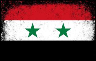 old dirty grunge vintage syria national flag illustration vector