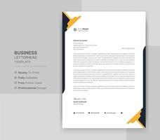 Letterhead Format Template, Business Style Letterhead Design Template. Company Letterhead Template Designs. vector