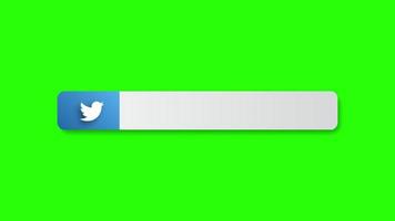 twitter animado inferior terceira tela verde de banner video