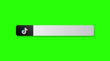 écran vert de la troisième bannière inférieure tiktok animé video