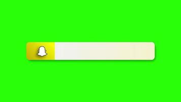 Animated Snapchat Lower Third Banner Green Screen video