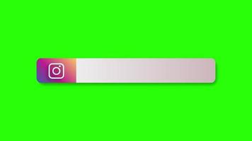 pantalla verde animada del tercer banner inferior de instagram video