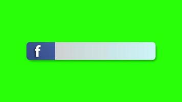 animierter facebook-banner im unteren drittel grüner bildschirm video