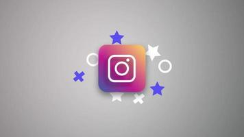 logo d'ouverture instagram animé sur les médias sociaux avec transition d'écran vert video
