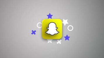 geanimeerd sociaal media snapchat opening logo met groen scherm overgang