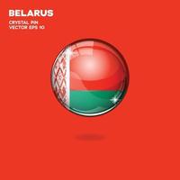 Belarus Flag 3D Buttons vector