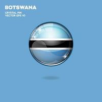 Botswana Flag 3D Buttons vector