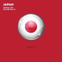 Japan Flag 3D Buttons vector