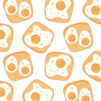 pattern with sandwiches. Pattern with sandwich and egg. Vector illustration.