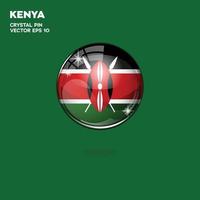 Kenya Flag 3D Buttons vector