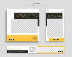 social media post template design vector