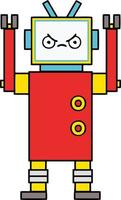 cute cartoon robot vector