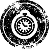 stop watch distressed icon vector