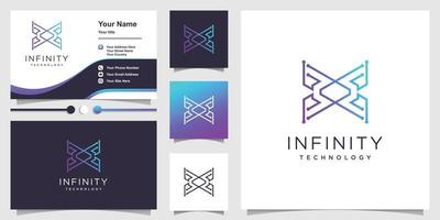 Infinity logo design vector with modern creative style