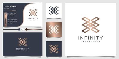 Infinity logo design vector with modern creative style
