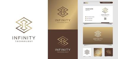vector de diseño de logotipo infinito con estilo creativo moderno