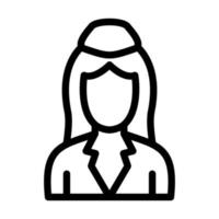 Flight Attendant Icon Design vector