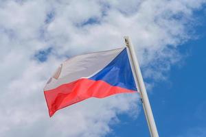 Czech Republic flag waving in the wind photo