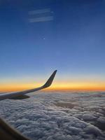 bird's eye view from an airplane. photo