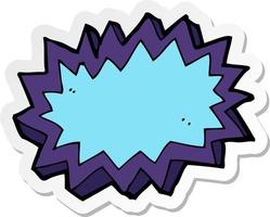 sticker of a cartoon explosion symbol vector