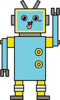 cute cartoon robot vector