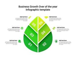 infografía hoja verde vector