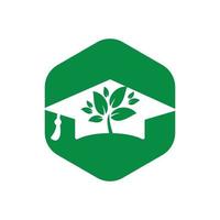 diseño creativo y moderno del logo de la educación de la naturaleza. vector