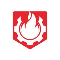 diseño de logotipo de vector de equipo de fuego.