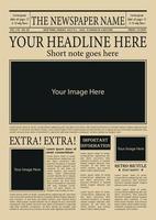 Newspaper pages in vintage, Retro Editable Newspaper vector