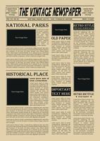Newspaper pages in vintage, Retro Editable Newspaper vector