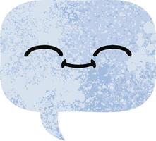 retro illustration style cartoon speech bubble vector