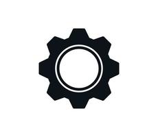 Gear icon vector logo flat style illustration