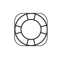 plantilla de diseño de logotipo de vector de icono de aro salvavidas