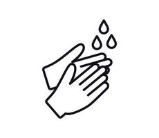 Washing hand icon vector logo design template