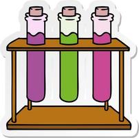 sticker cartoon doodle of a science test tube vector