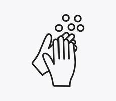 Washing hands icon vector flat style