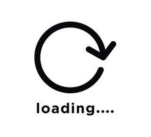 Loading icon vector logo design template