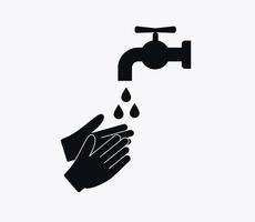 Washing hand icon vector logo design template