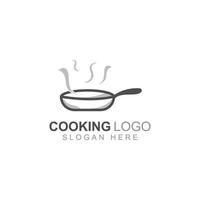 logotipos para utensilios de cocina, ollas, espátulas y cucharas de cocina. utilizando un concepto de diseño de plantilla de ilustración vectorial. vector