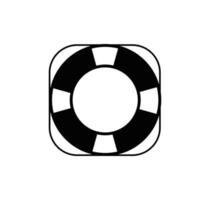 Lifebuoy icon vector flat style illustration