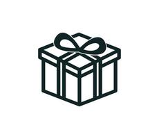 Gift icon vector logo design template