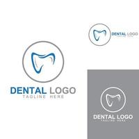 logotipo dental, logotipo para la salud dental y logotipo para el cuidado dental. usando un concepto de diseño de vector de ilustración de plantilla