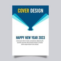 Vector book cover design template for new year celebration