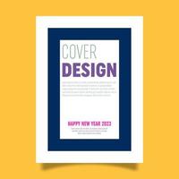 Vector book cover design template for new year celebration