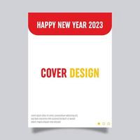 Vector book cover design template for new year celebration