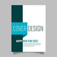 Vector book cover design template for new year celebration