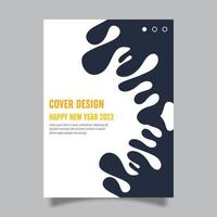 plantilla de diseño de portada de libro vectorial para celebración de año nuevo vector