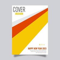 Vector book cover design template for new year celebration