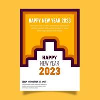 Vector book cover design template for new year celebration