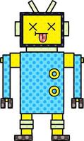 comic book style cartoon robot vector